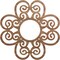 Ekena Millwork Cohen Wood Fretwork Pierced Ceiling Medallion, Walnut, 26"OD x 8 7/8"ID x 1/4"T CMWP26X26X0250COWA - alternate 1